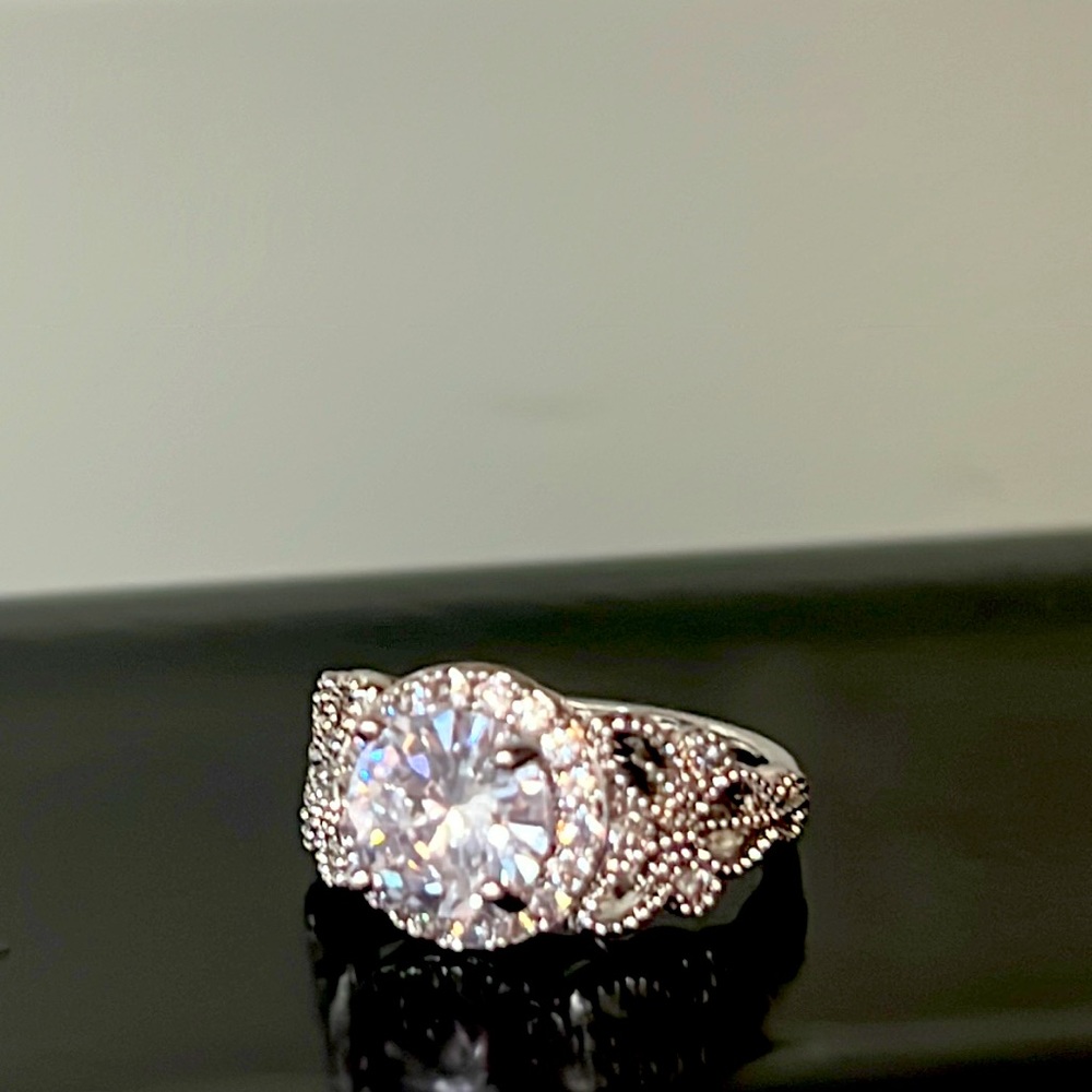 Cubic zirconia ring. Size 8 only!